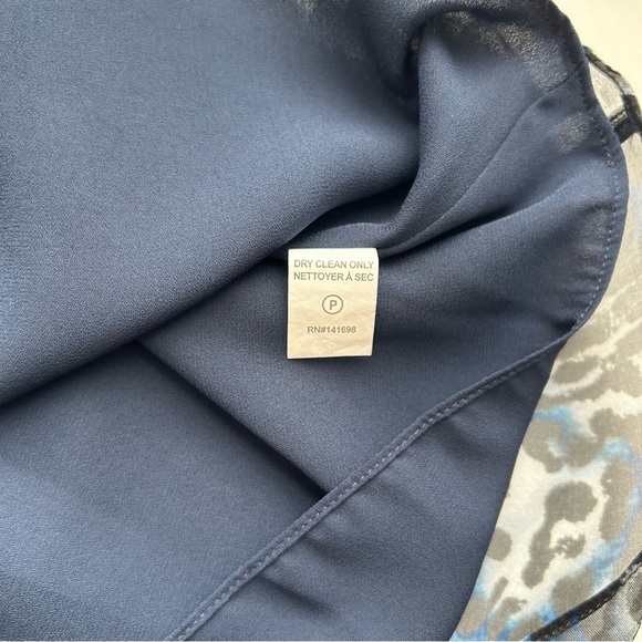 Ramy Brook Women’s Blue Leopard Print Allmay‎ Silk Sleeveless Top XS - Picture 7 of 10